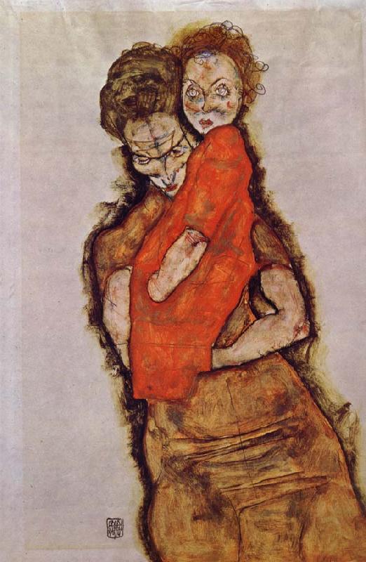 Egon Schiele Mother and Child oil painting image